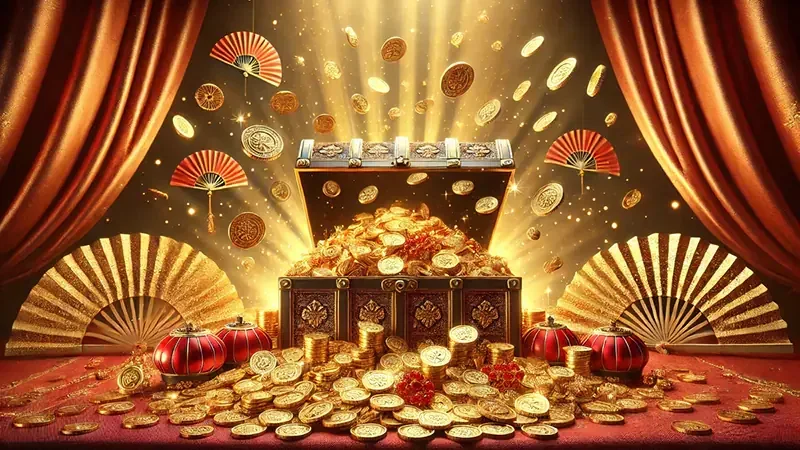 Gulungan slot dengan simbol wild dan scatter pada layar permainan